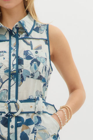 Chelsea Navy Print Dress