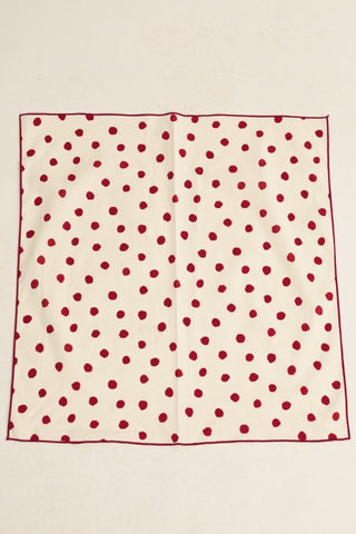 Victoria Burgundy Dot Scarf