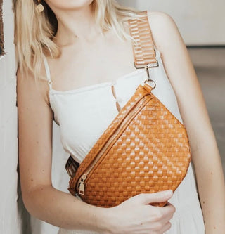 Westlyn Brown Woven Bag