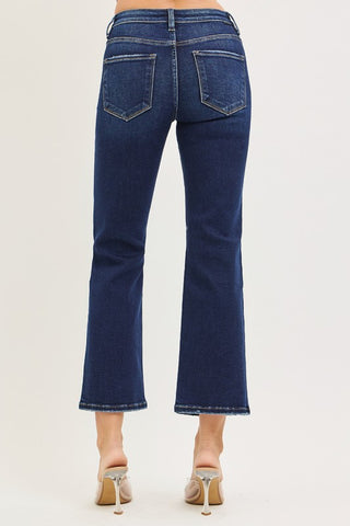 Tori Deep Blue Crop Bootcut