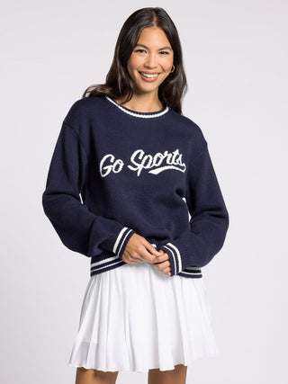 Claire Navy Go Sports Sweater