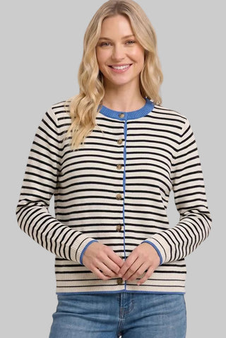 Naomi Royal Stripe Cardigam