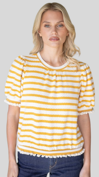 Arianna Mustard Top