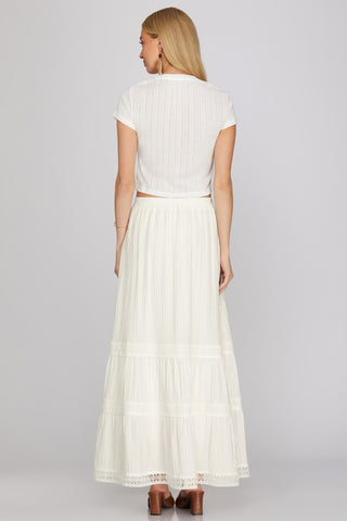 Aynslee Ivory Maxi Skirt