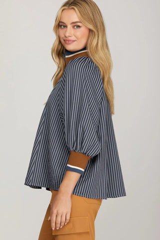 Lindy Navy Stripe Top