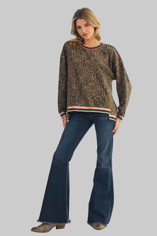 Rachelle Animal Print Pullover