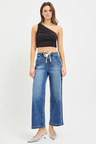 Evie Drawstring Side Stripe Crop