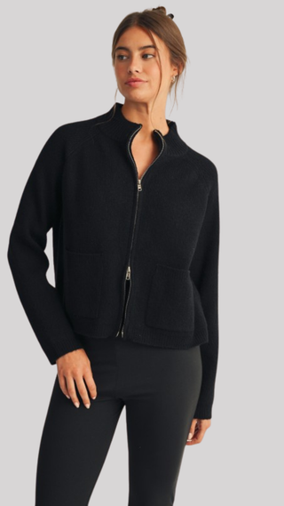 Julissa Black Zip Sweater