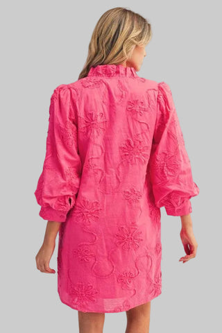 Lauren Pink Textured Dress