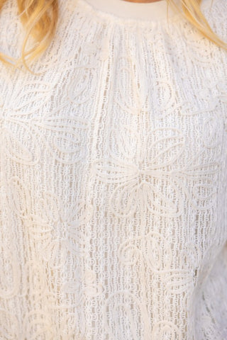 Kimmy Ivory Floral Embroidered Top