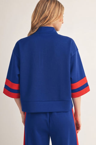 Etta Royal Zip Sweatshirt