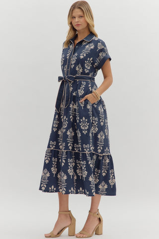 Madden Navy Print Dress