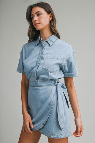 Cora Denim Wrap Dress
