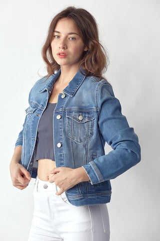 Tatum Medium Denim Vintaged Wash Jacket