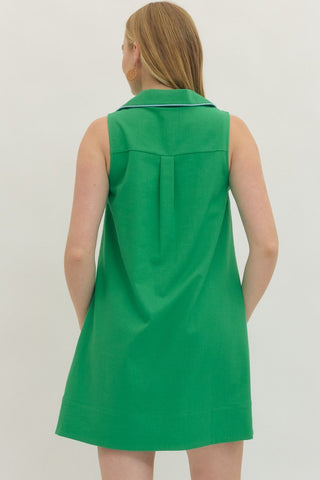 Leanna Green Pocket Dress