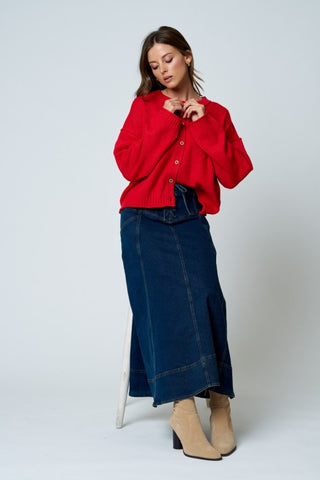 Abigail Red Cardigan