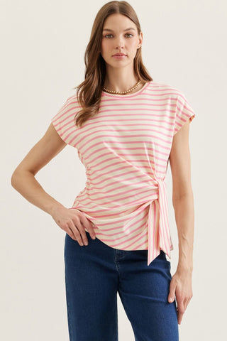 Nolana Pink Stripe Top