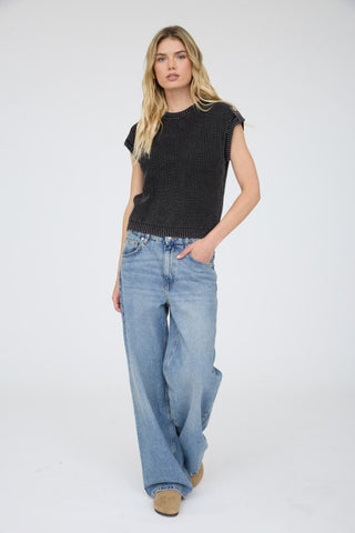 Wren Charcoal Washed Top