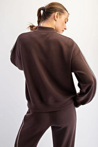 Brandi Espresso/Cream Sweatshirt