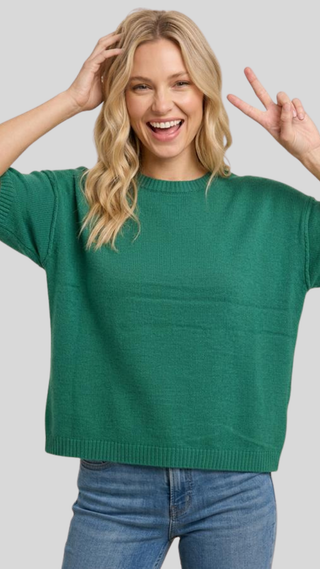 Helen Green Short Sleeve Sweater