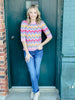 Jenna Pink Print Sweater