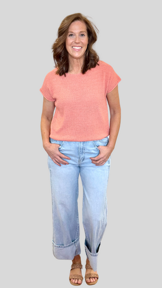Kloey Peach Sweater