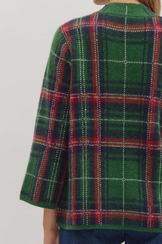 Nila Green Plaid Sweater