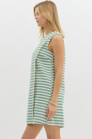 Lauren Green Stripe Dress