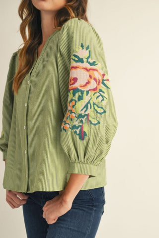Rhian Olive Top
