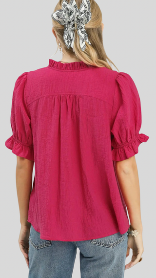 Sabrina Berry Ruffle Top