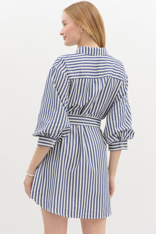 Jianna Navy Stripe Dress