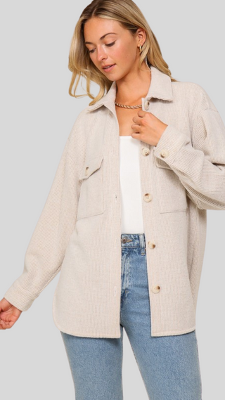 Harper Oatmeal Shacket