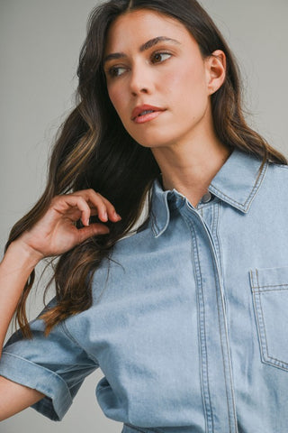 Cora Denim Wrap Dress