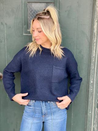 Mary Navy Sweater