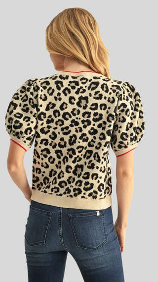 Jennifer Leopard Print Cardigan