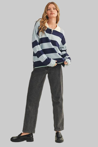 Amy Blue/Navy Stripe Sweater