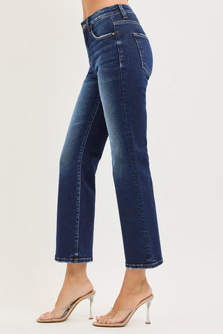 Tori Deep Blue Crop Bootcut