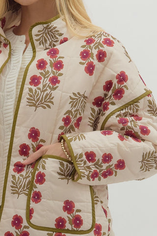 Lottie Quilted Print Jacket