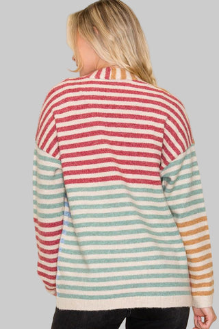 Marit Camel/Berry Cardigan