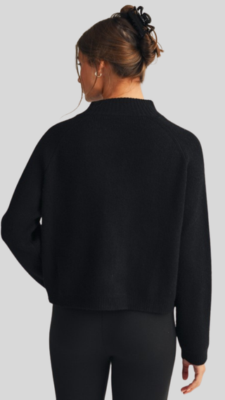 Julissa Black Zip Sweater