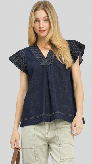 Jessie Dark Denim Top