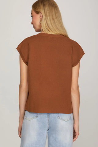 Ashlyn Rust Stripe Sweater
