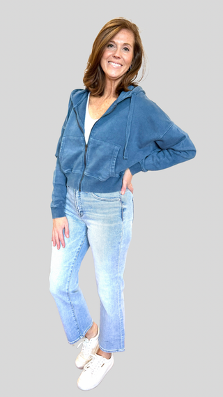 Zoey Blue Mineral Wash Jacket