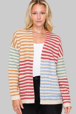 Marit Camel/Berry Cardigan