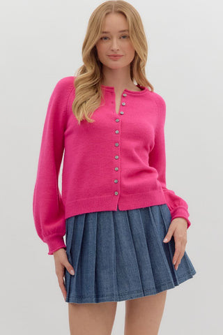 Juliette Pink Cardigan
