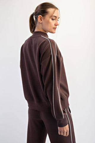 Brandi Espresso/Cream Sweatshirt