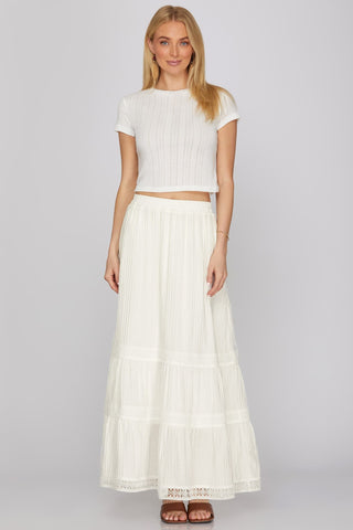 Aynslee Ivory Maxi Skirt
