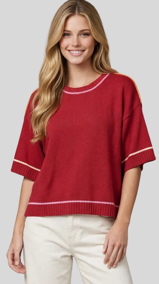 Misty Red Sweater