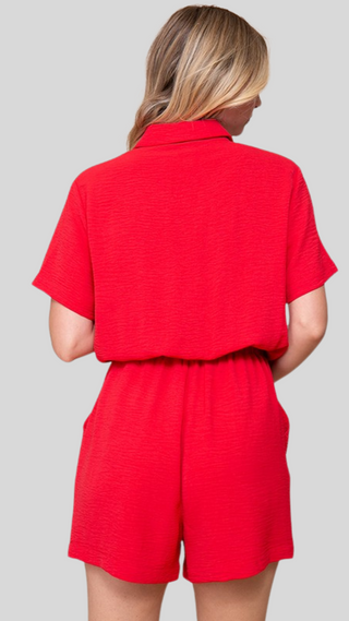 Amber Red Romper