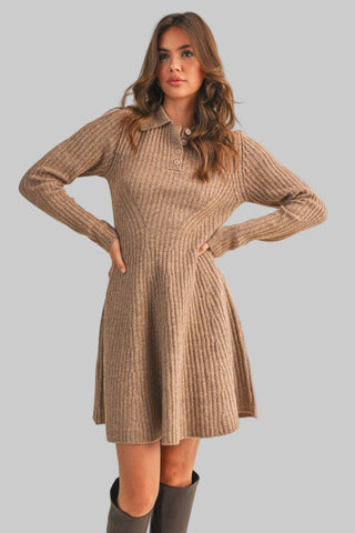 Maggie Mocha Sweater Dress